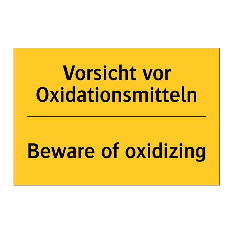 Vorsicht vor Oxidationsmitteln - Beware of oxidizing
