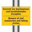 Vorsicht vor Dachlawinen und herabfallenden /.../ - Beware of roof avalanches and /.../