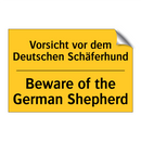 Vorsicht vor dem Deutschen Schäferhund/.../ - Beware of the German Shepherd