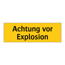 Achtung vor Explosion