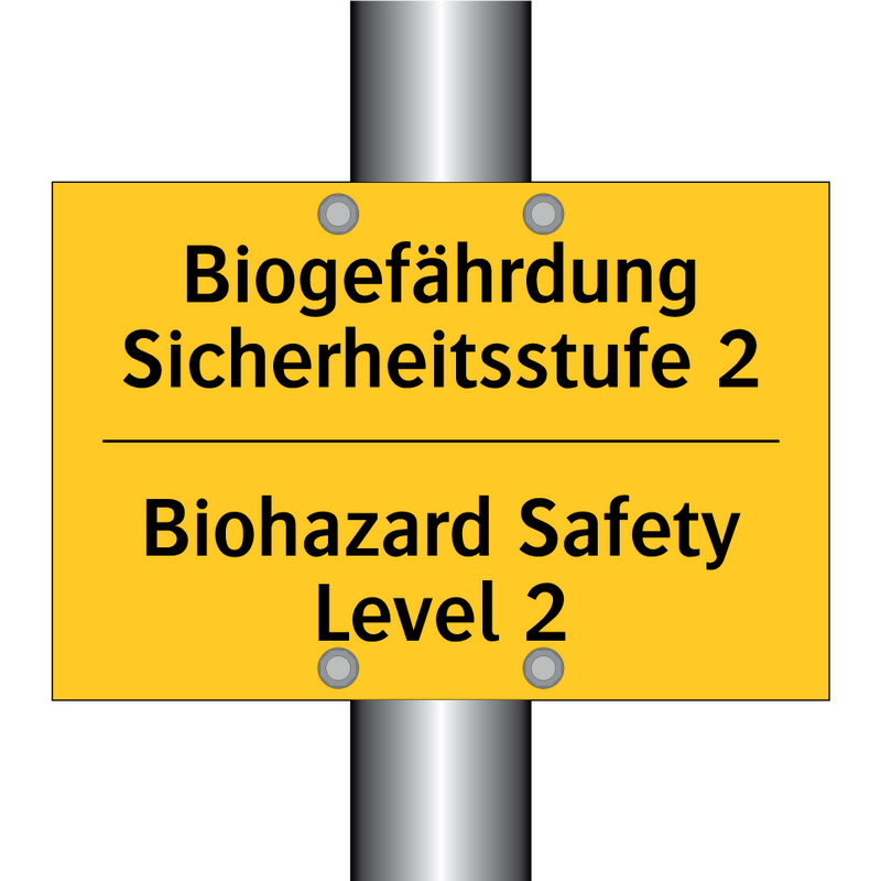 Biogefährdung Sicherheitsstufe /.../ - Biohazard Safety Level 2