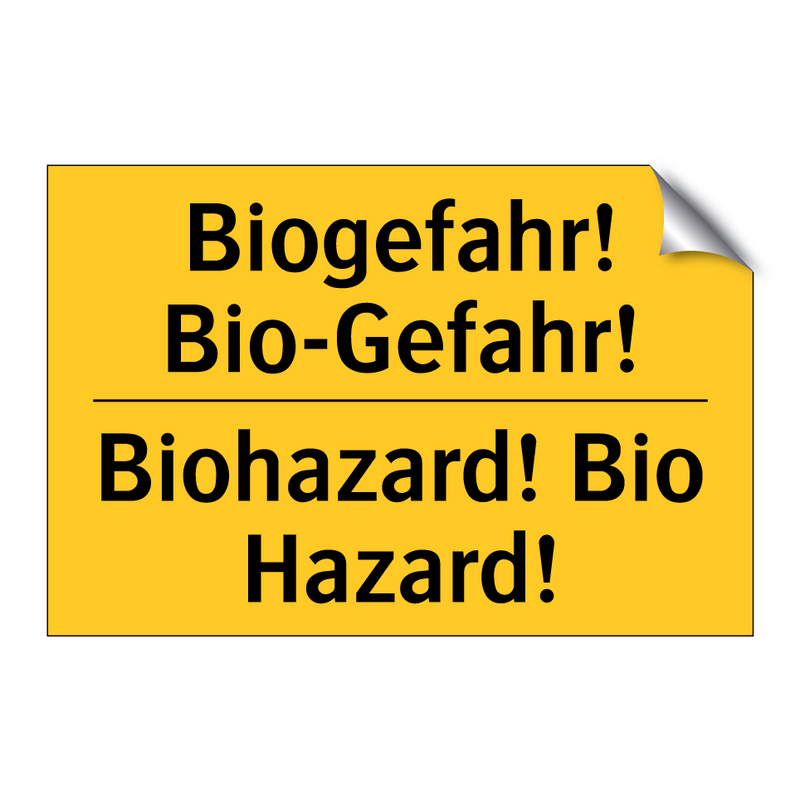 Biogefahr! Bio-Gefahr! - Biohazard! Bio Hazard!