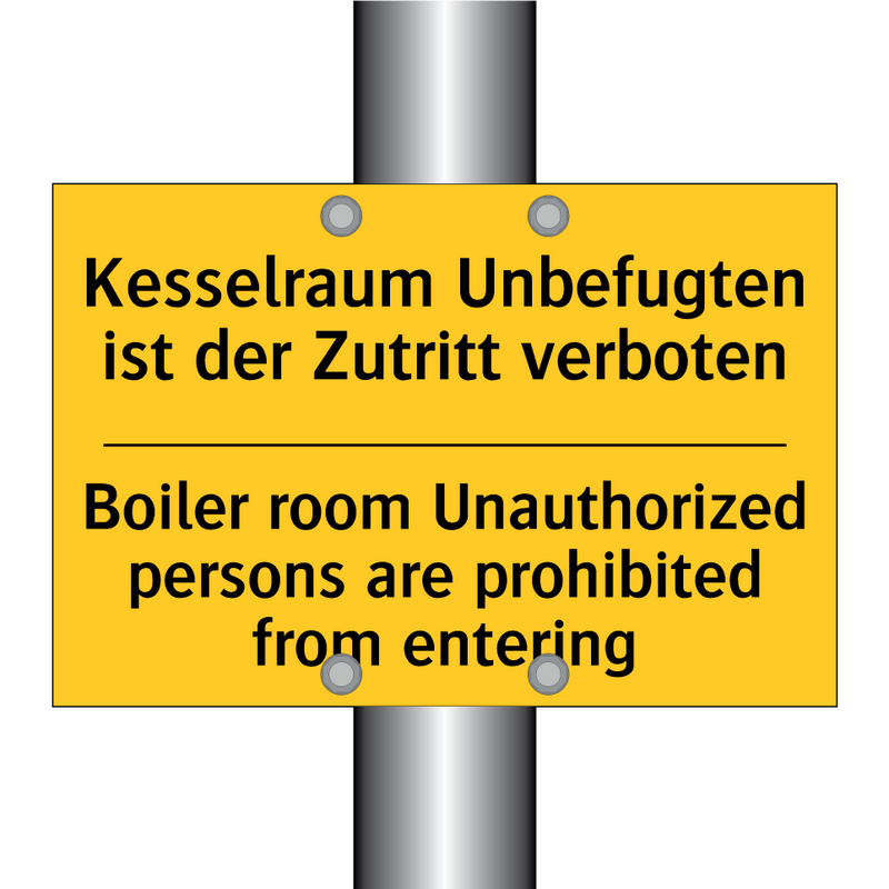 Kesselraum Unbefugten ist der /.../ - Boiler room Unauthorized persons /.../