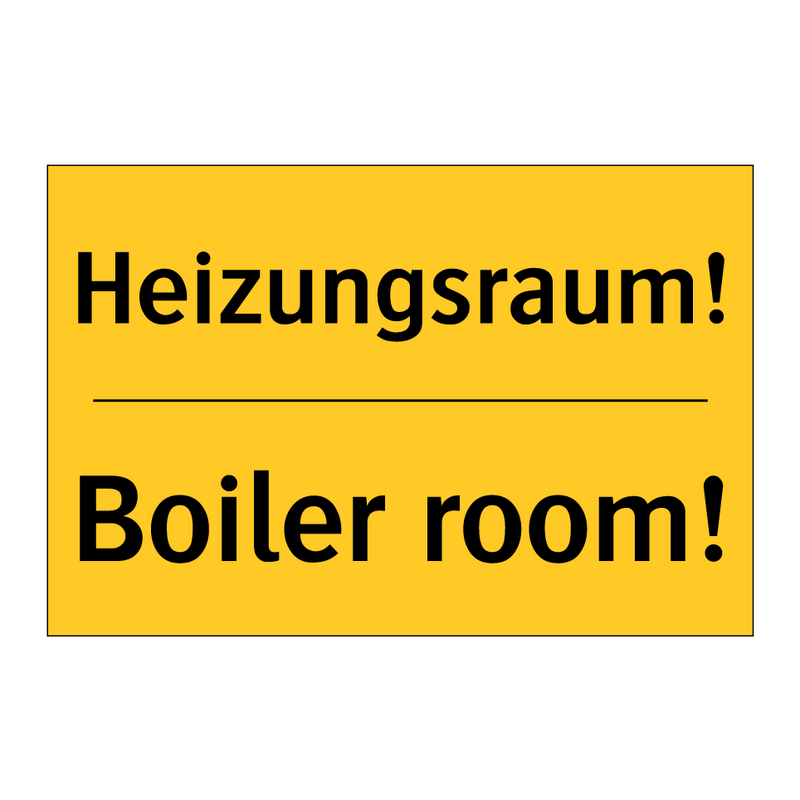 Heizungsraum! - Boiler room!