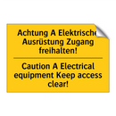 Achtung A Elektrische Ausrüstung /.../ - Caution A Electrical equipment /.../