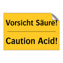 Vorsicht Säure! - Caution Acid!