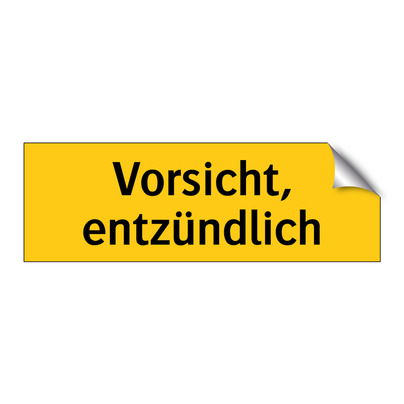 Vorsicht, entzündlich