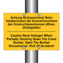 Achtung Rückspannung! Beim Teilabschalten /.../ - Caution Back Voltage! When Partially /.../