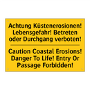 Achtung Küstenerosionen! Lebensgefahr! /.../ - Caution Coastal Erosions! Danger /.../