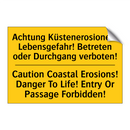 Achtung Küstenerosionen! Lebensgefahr! /.../ - Caution Coastal Erosions! Danger /.../