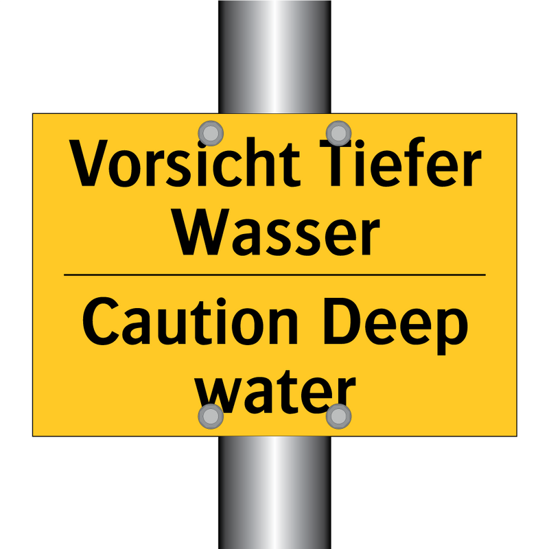 Vorsicht Tiefer Wasser - Caution Deep water
