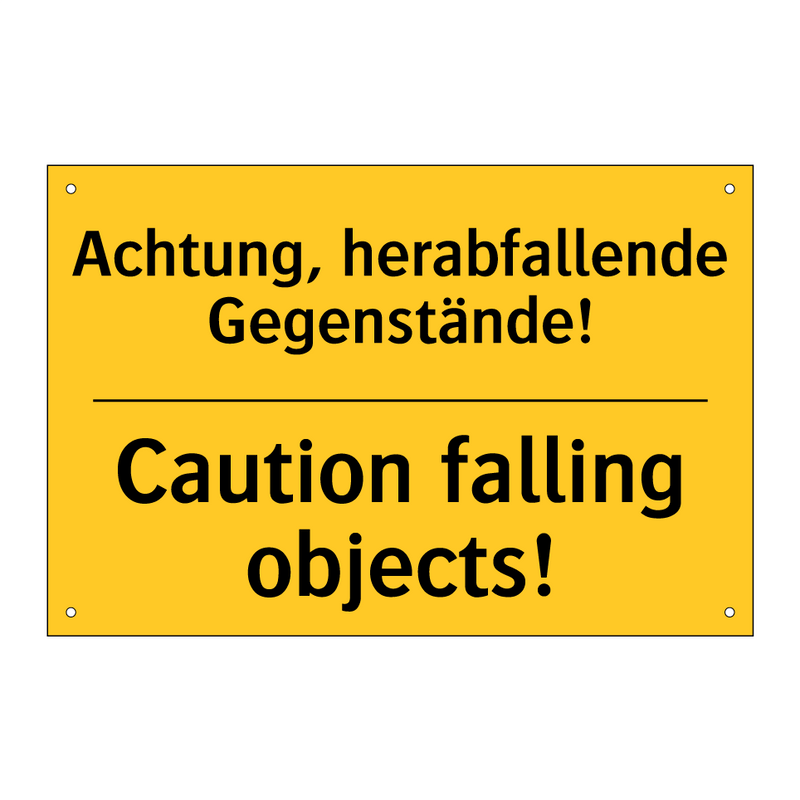 Achtung, herabfallende Gegenstände!/.../ - Caution falling objects!