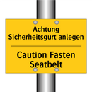 Achtung Sicherheitsgurt anlegen/.../ - Caution Fasten Seatbelt
