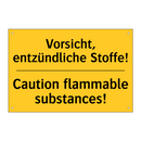 Vorsicht, entzündliche Stoffe! - Caution flammable substances!