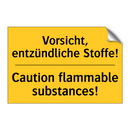 Vorsicht, entzündliche Stoffe! - Caution flammable substances!