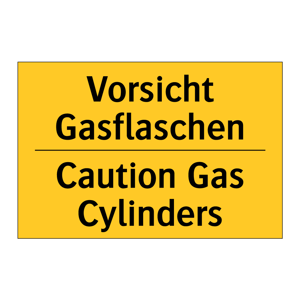 Warnschild 'Achtung Gasflaschen' – UV-beständig, 29,5 X 21 Cm, Für Lager & Werkstatt