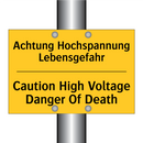 Achtung Hochspannung Lebensgefahr/.../ - Caution High Voltage Danger Of /.../