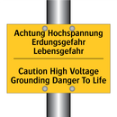 Achtung Hochspannung Erdungsgefahr /.../ - Caution High Voltage Grounding /.../