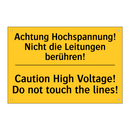 Achtung Hochspannung! Nicht die /.../ - Caution High Voltage! Do not touch /.../
