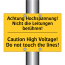 Achtung Hochspannung! Nicht die /.../ - Caution High Voltage! Do not touch /.../