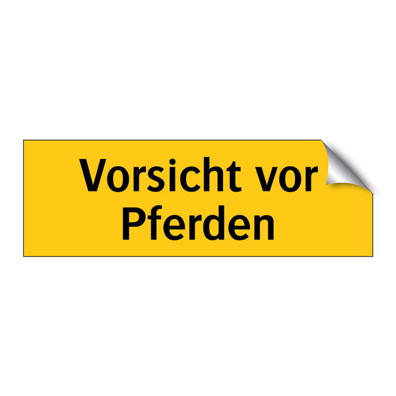 Vorsicht vor Pferden