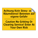 Achtung Kein Streu- oder Räumdienst! /.../ - Caution No Gritting Or Clearing /.../