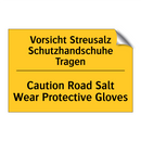 Vorsicht Streusalz Schutzhandschuhe /.../ - Caution Road Salt Wear Protective /.../