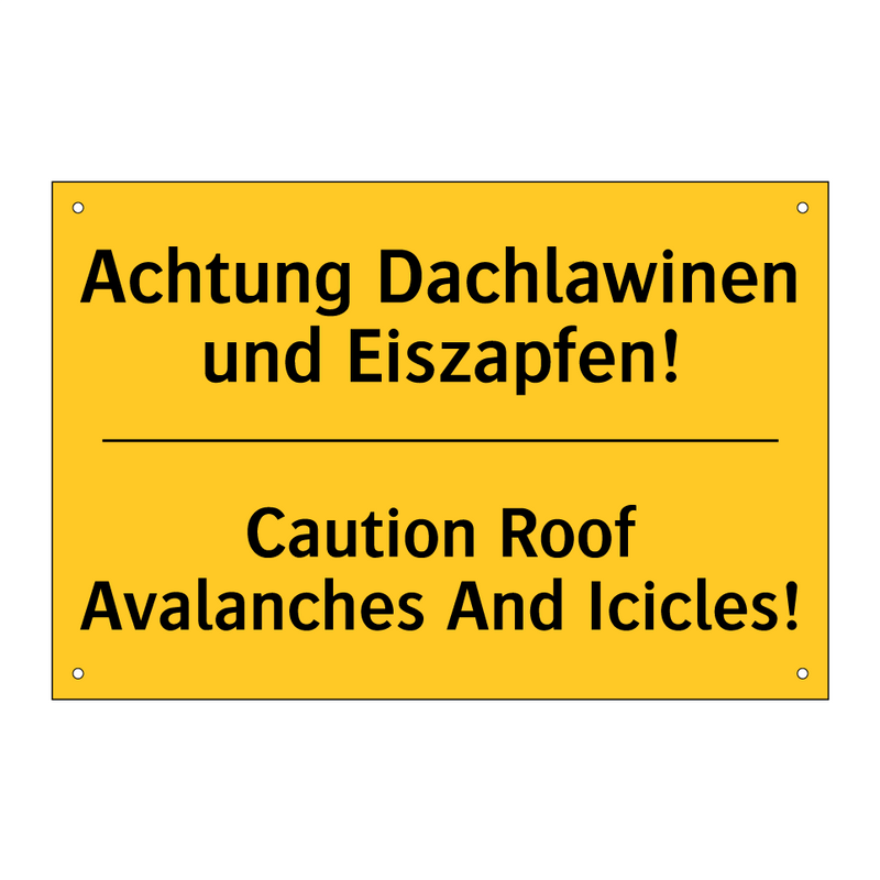 Achtung Dachlawinen und Eiszapfen!/.../ - Caution Roof Avalanches And Icicles!/.../