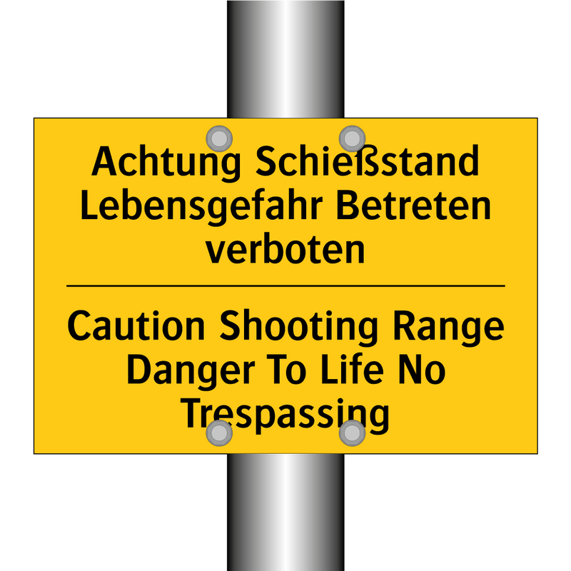 Rande Dager Kauf Achtung Schießstand Lebensgefahr /.../ - Caution Shooting Range ...