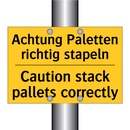 Achtung Paletten richtig stapeln/.../ - Caution stack pallets correctly/.../