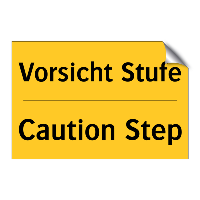 Vorsicht Stufe - Caution Step