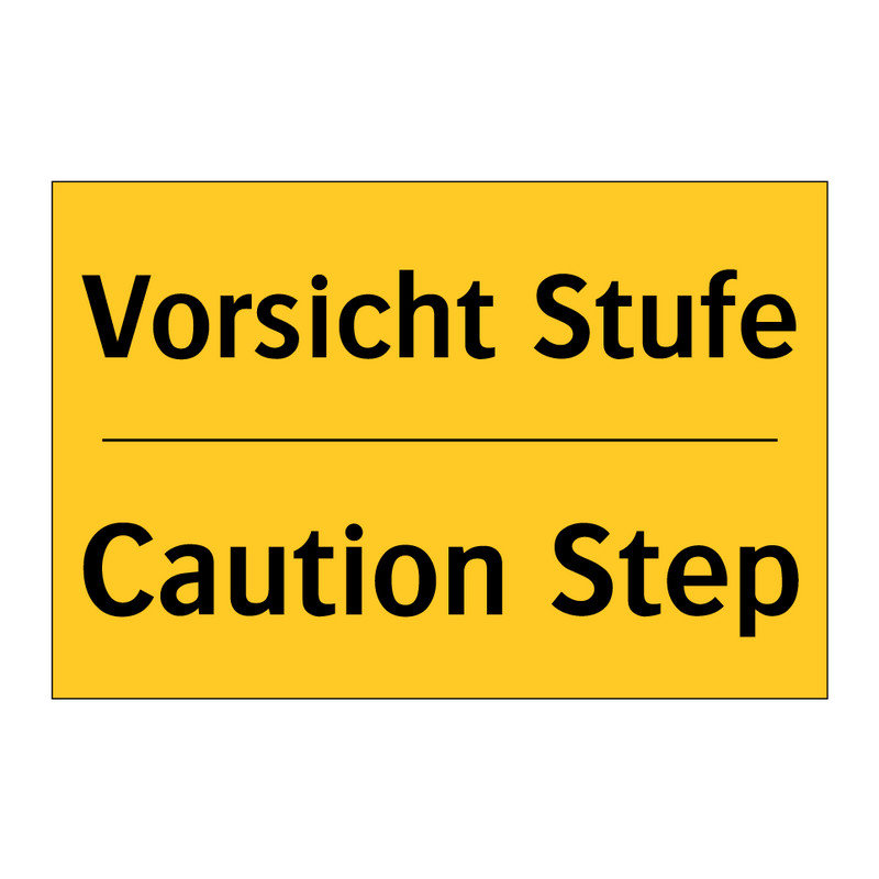 Vorsicht Stufe - Caution Step