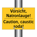 Vorsicht, Natronlauge! - Caution, caustic soda!