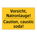 Vorsicht, Natronlauge! - Caution, caustic soda!