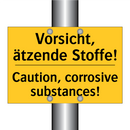 Vorsicht, ätzende Stoffe! - Caution, corrosive substances!