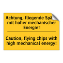 Achtung, fliegende Späne mit hoher /.../ - Caution, flying chips with high /.../
