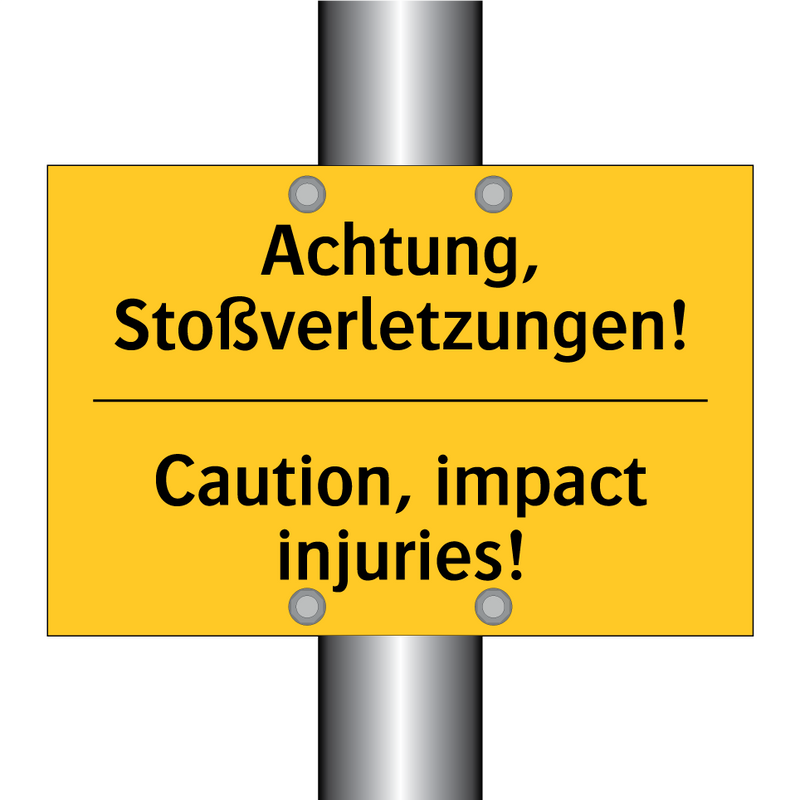 Achtung, Stoßverletzungen! - Caution, impact injuries!