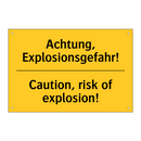 Achtung, Explosionsgefahr! - Caution, risk of explosion!