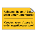 Achtung, Raum / Zone steht unter /.../ - Caution, room / zone is under /.../