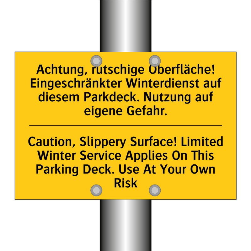 Achtung, rutschige Oberfläche! /.../ - Caution, Slippery Surface! Limited /.../