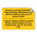 Achtung, rutschige Oberfläche! /.../ - Caution, Slippery Surface! Limited /.../