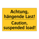 Achtung, hängende Last! - Caution, suspended load!