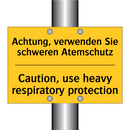 Achtung, verwenden Sie schweren /.../ - Caution, use heavy respiratory /.../
