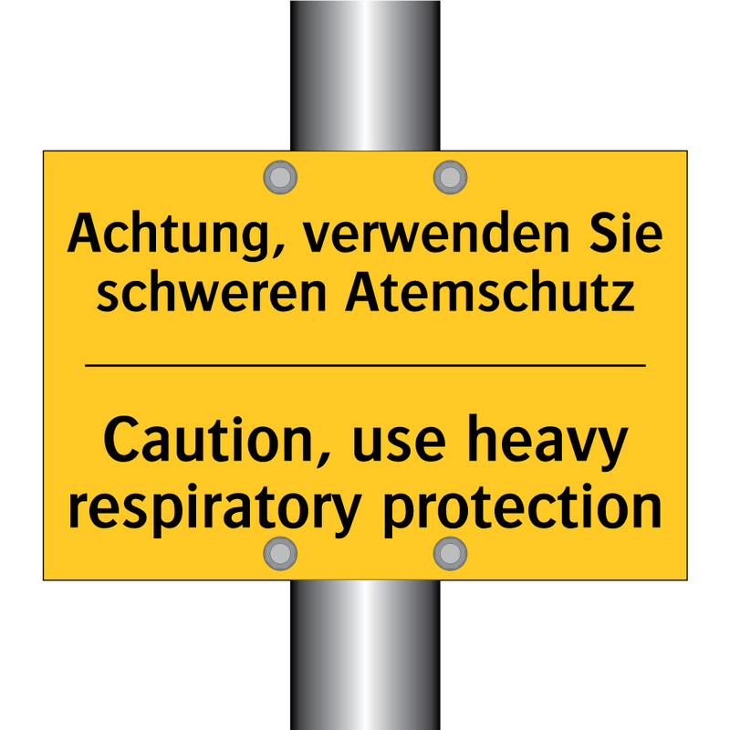 Achtung, verwenden Sie schweren /.../ - Caution, use heavy respiratory /.../