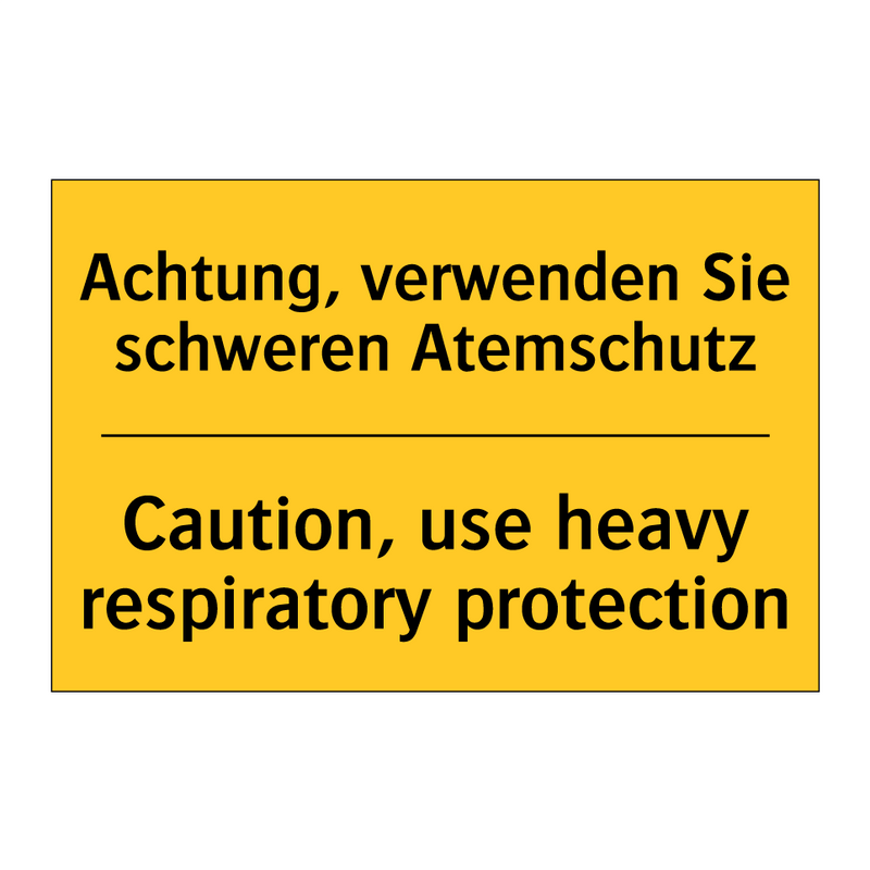 Achtung, verwenden Sie schweren /.../ - Caution, use heavy respiratory /.../