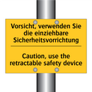 Vorsicht, verwenden Sie die einziehbare /.../ - Caution, use the retractable safety /.../