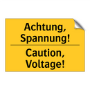 Achtung, Spannung! - Caution, Voltage!