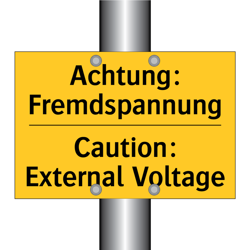 Achtung: Fremdspannung - Caution: External Voltage