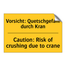 Vorsicht: Quetschgefahr durch /.../ - Caution: Risk of crushing due /.../