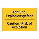 Achtung: Explosionsgefahr - Caution: Risk of explosion